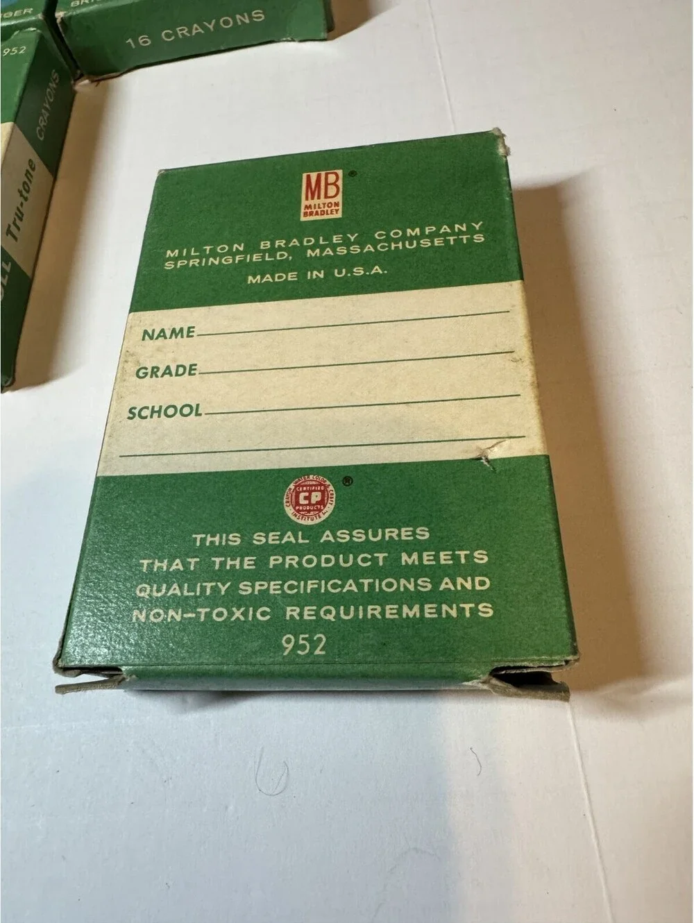 6 Box Milton Bradley TruTone No Roll 16 Crayons 952 Vintage